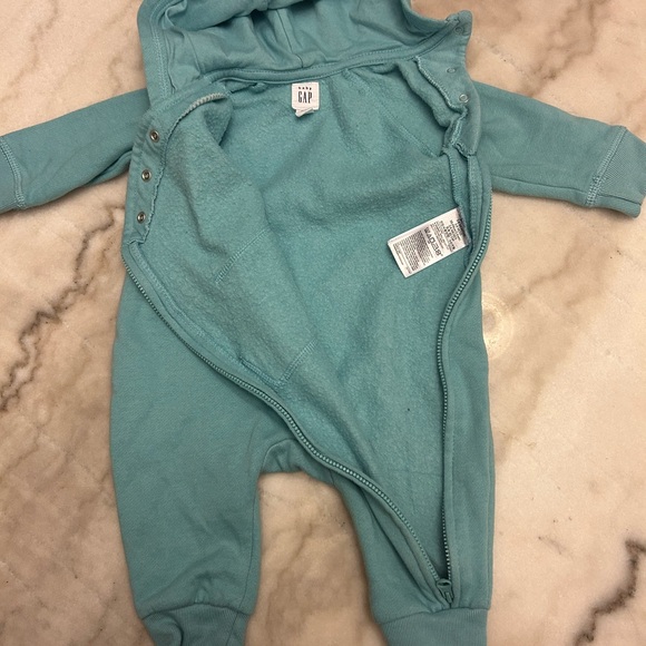 GAP Kids Cozy Light Blue Hooded Outfit 3/6 month - Picture 3 of 5